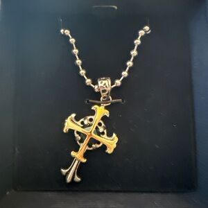 Stauer Onyx Celtic Cross & Chain NIB